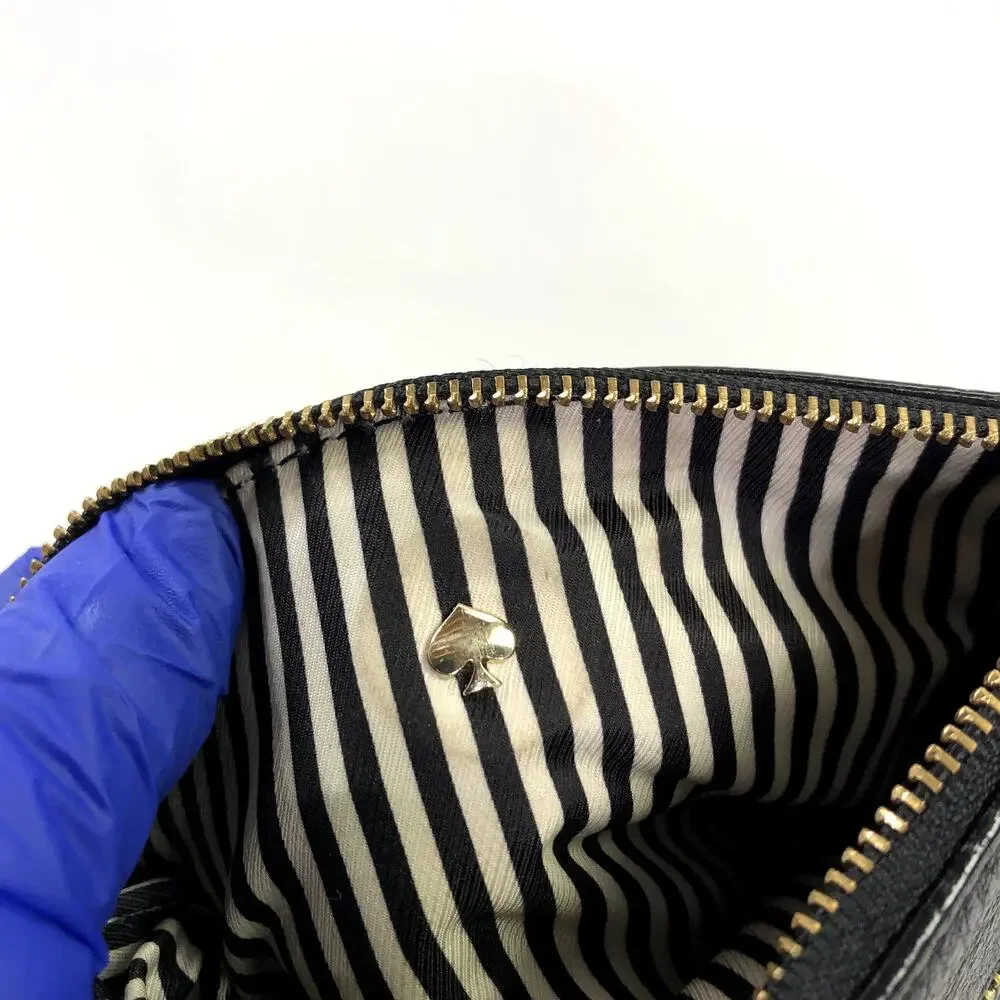 Kate Spade Black Pebbled Leather Wristlet / Clutch #Q331 PLS READ HRJ